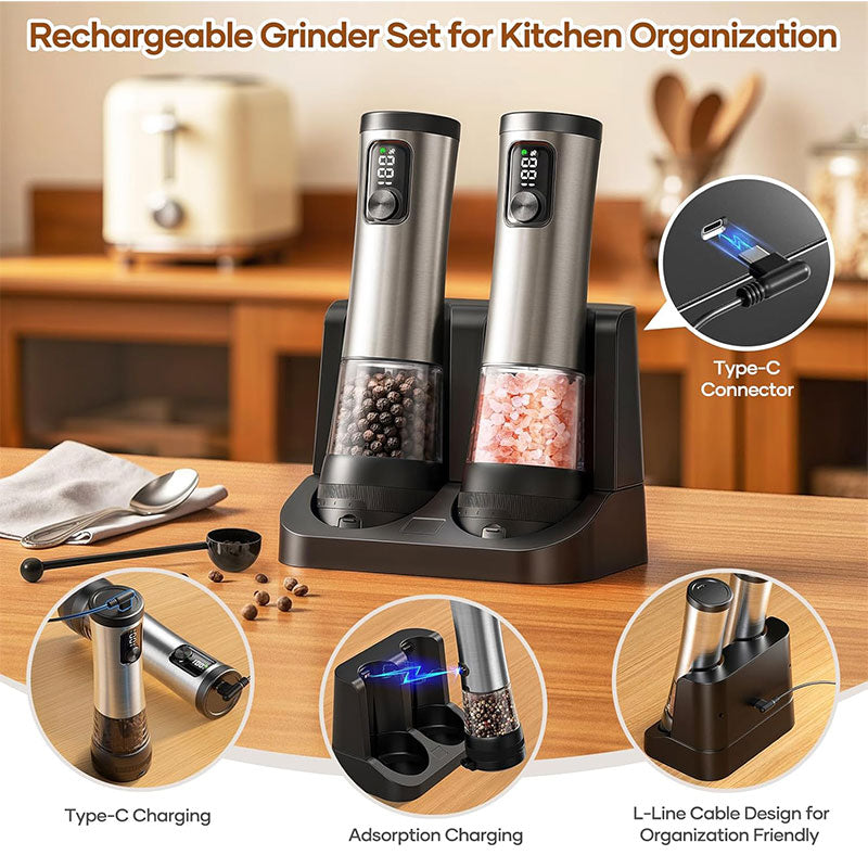 Rechargeable Electric Pepper & Salt Grinder
