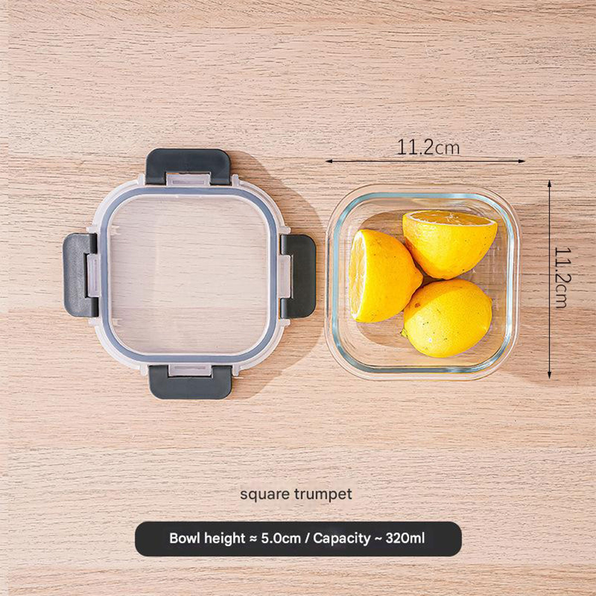 Rectangular Borosilicate Glass Lunch Box