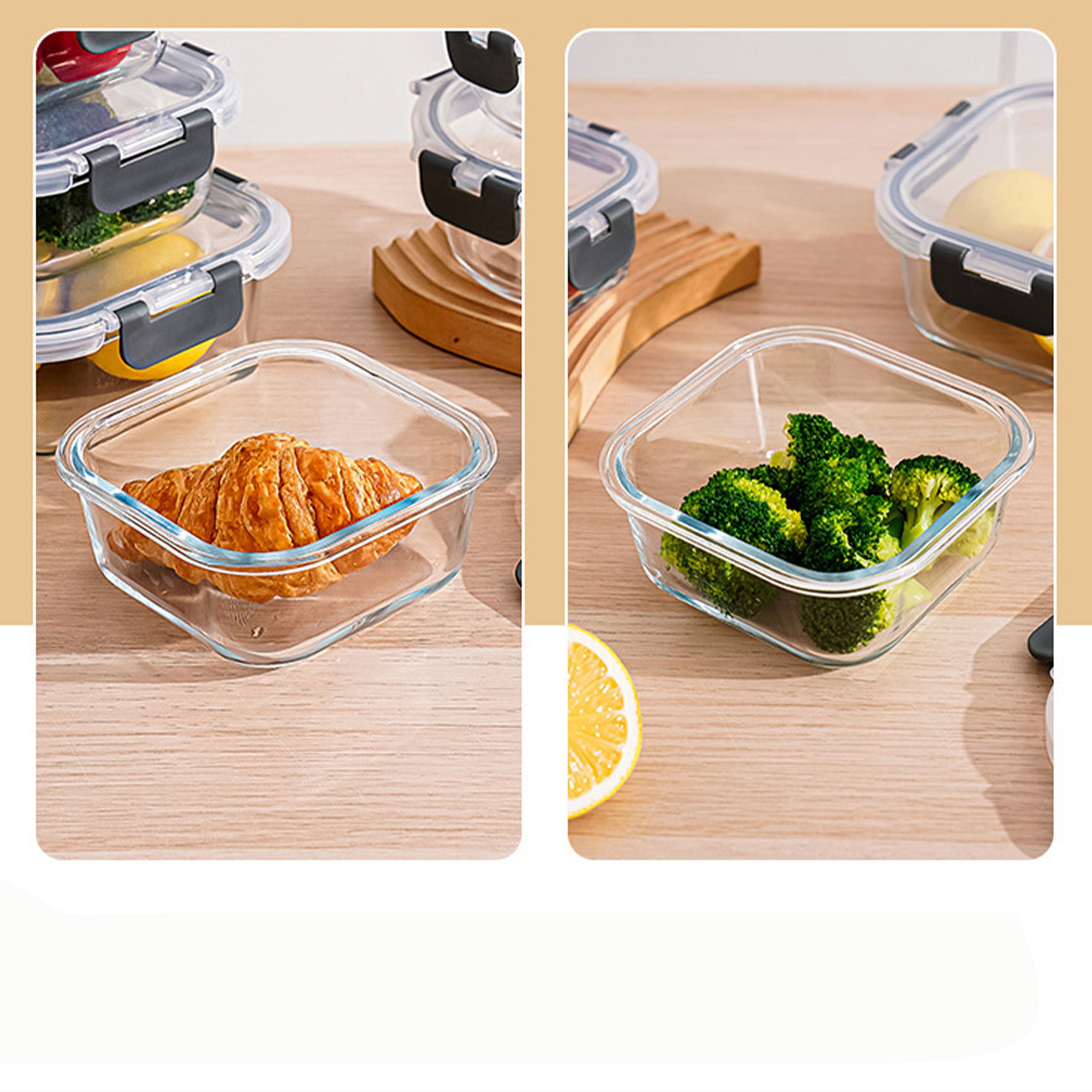 Rectangular Borosilicate Glass Lunch Box