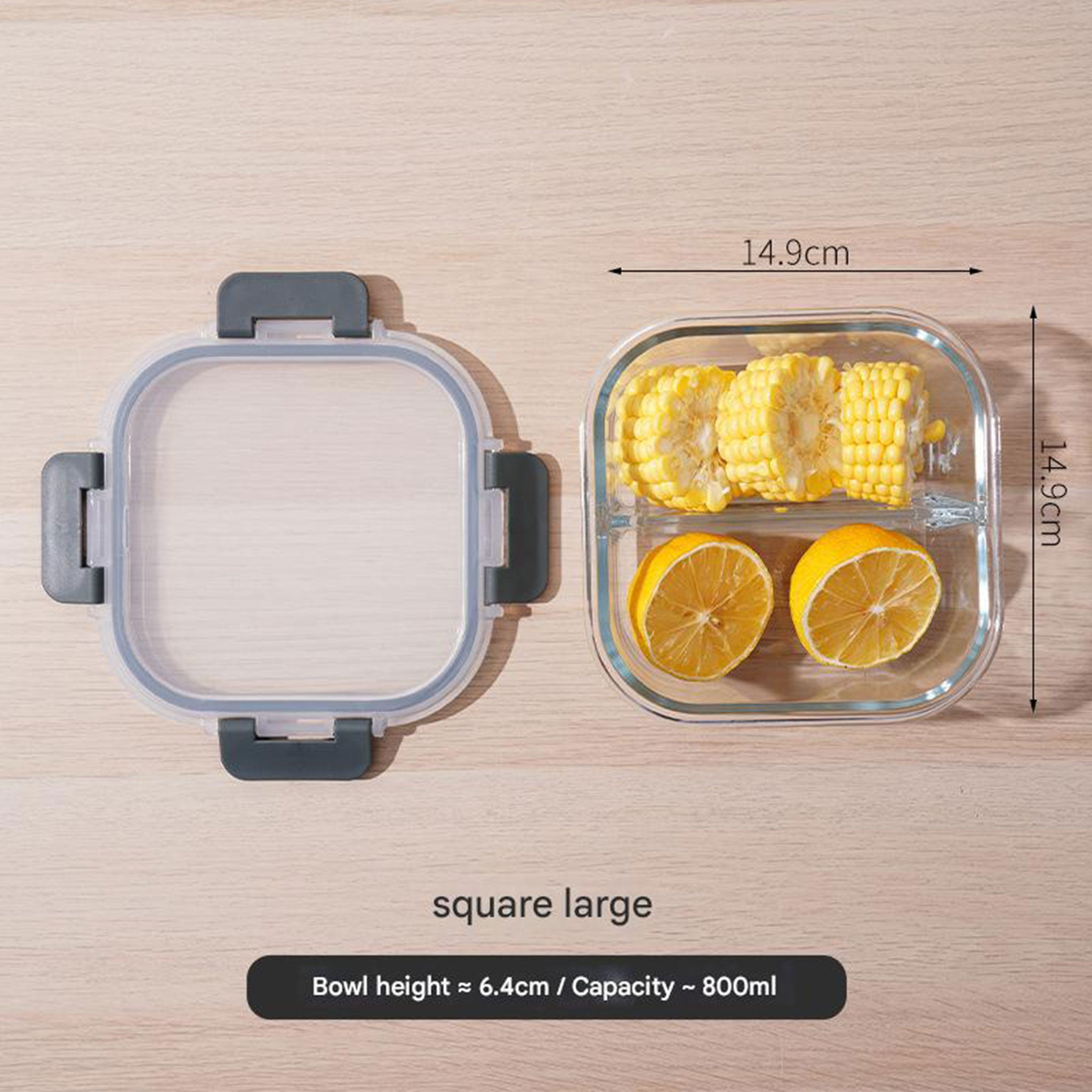 Rectangular Borosilicate Glass Lunch Box