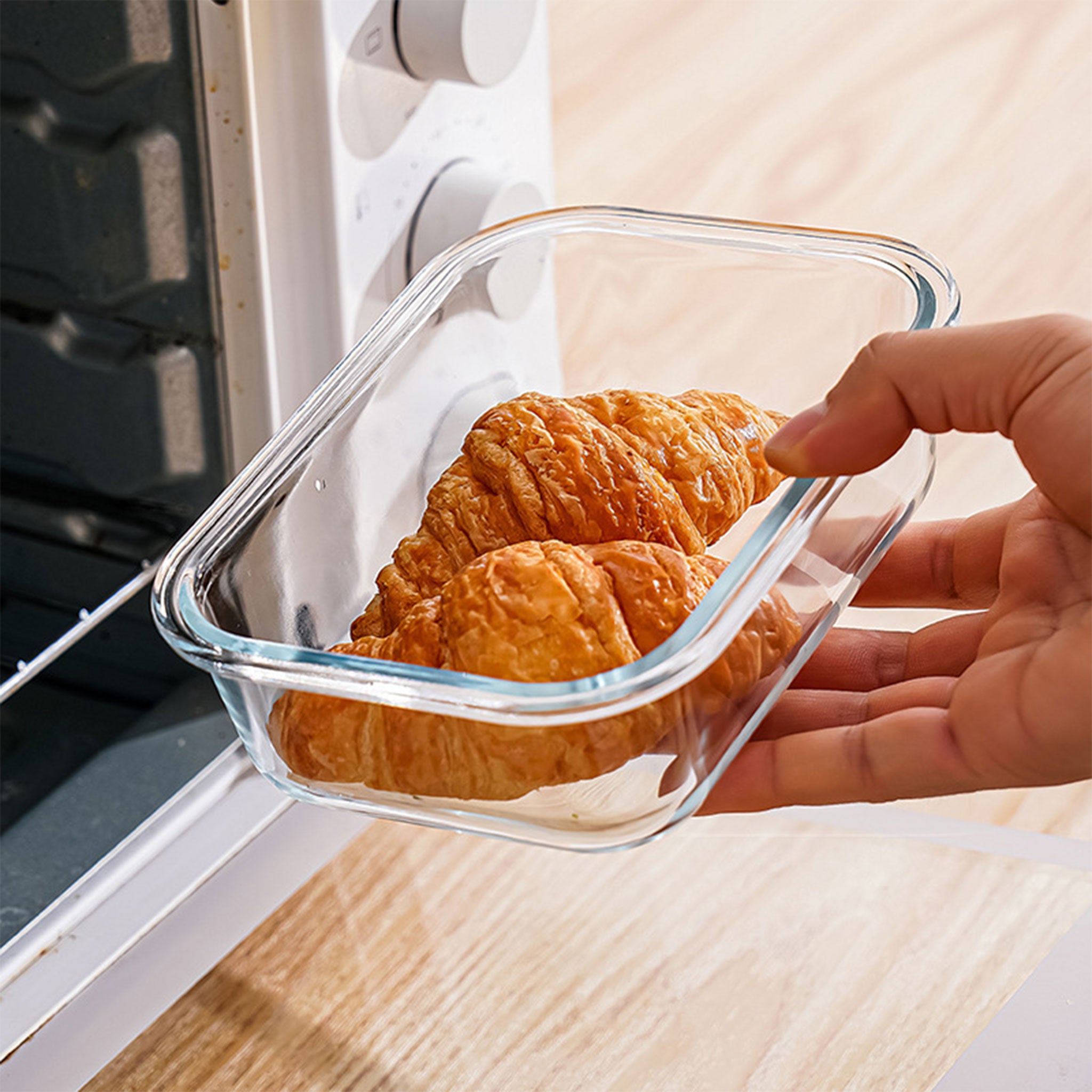 Rectangular Borosilicate Glass Lunch Box