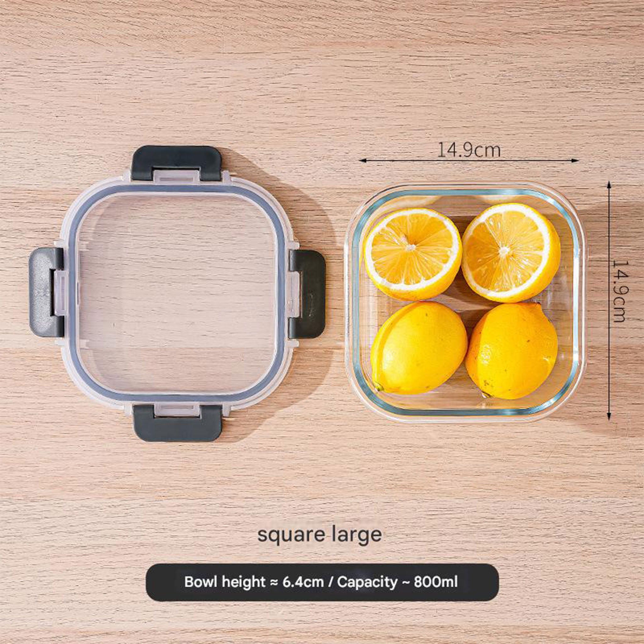 Rectangular Borosilicate Glass Lunch Box