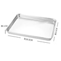 Rectangular Nonstick Pan Stainless Steel Cookie Cooking Sheet Baking Tray Steamed Sausage Dishes Fruit Grill Fish Plate Bakeware wiktra