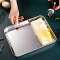 Rectangular Nonstick Pan Stainless Steel Cookie Cooking Sheet Baking Tray Steamed Sausage Dishes Fruit Grill Fish Plate Bakeware wiktra