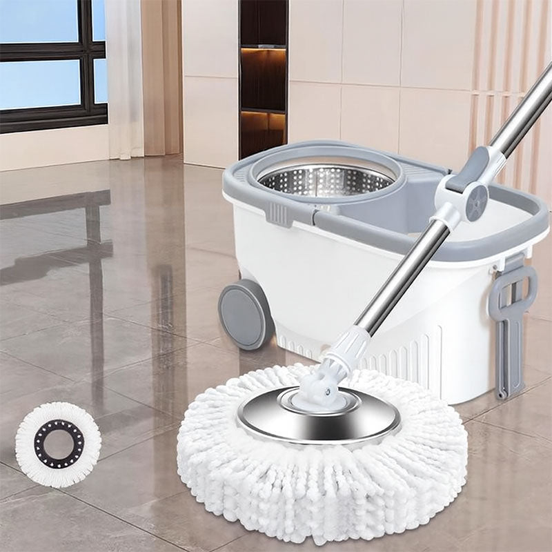Rotating Mop with Self-Cleaning Bucket