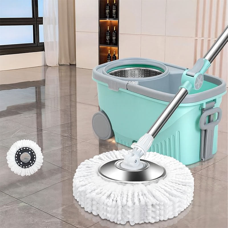 Rotating Mop with Self-Cleaning Bucket
