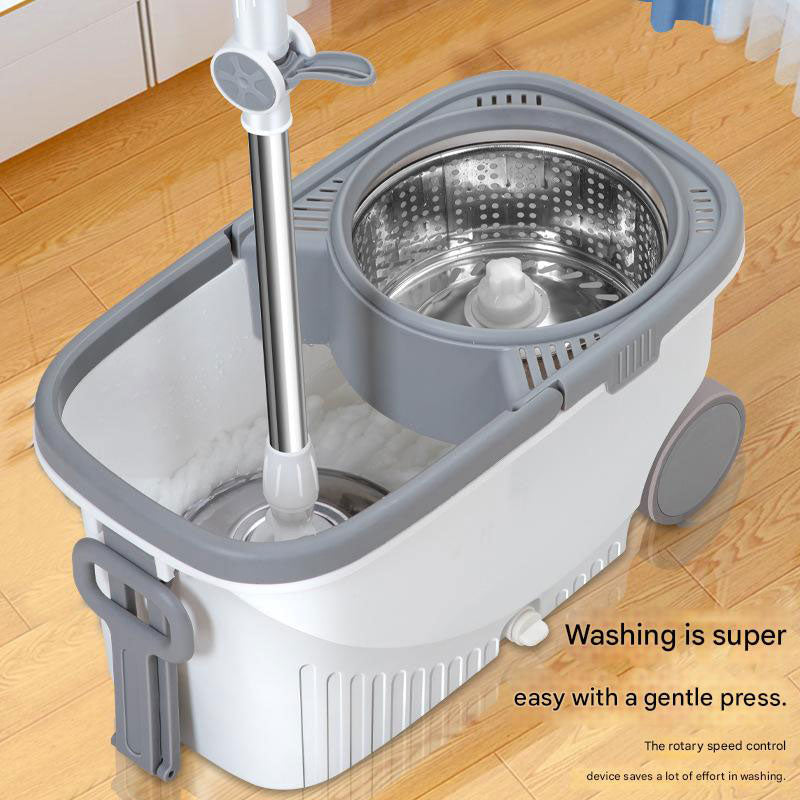Rotating Mop with Self-Cleaning Bucket