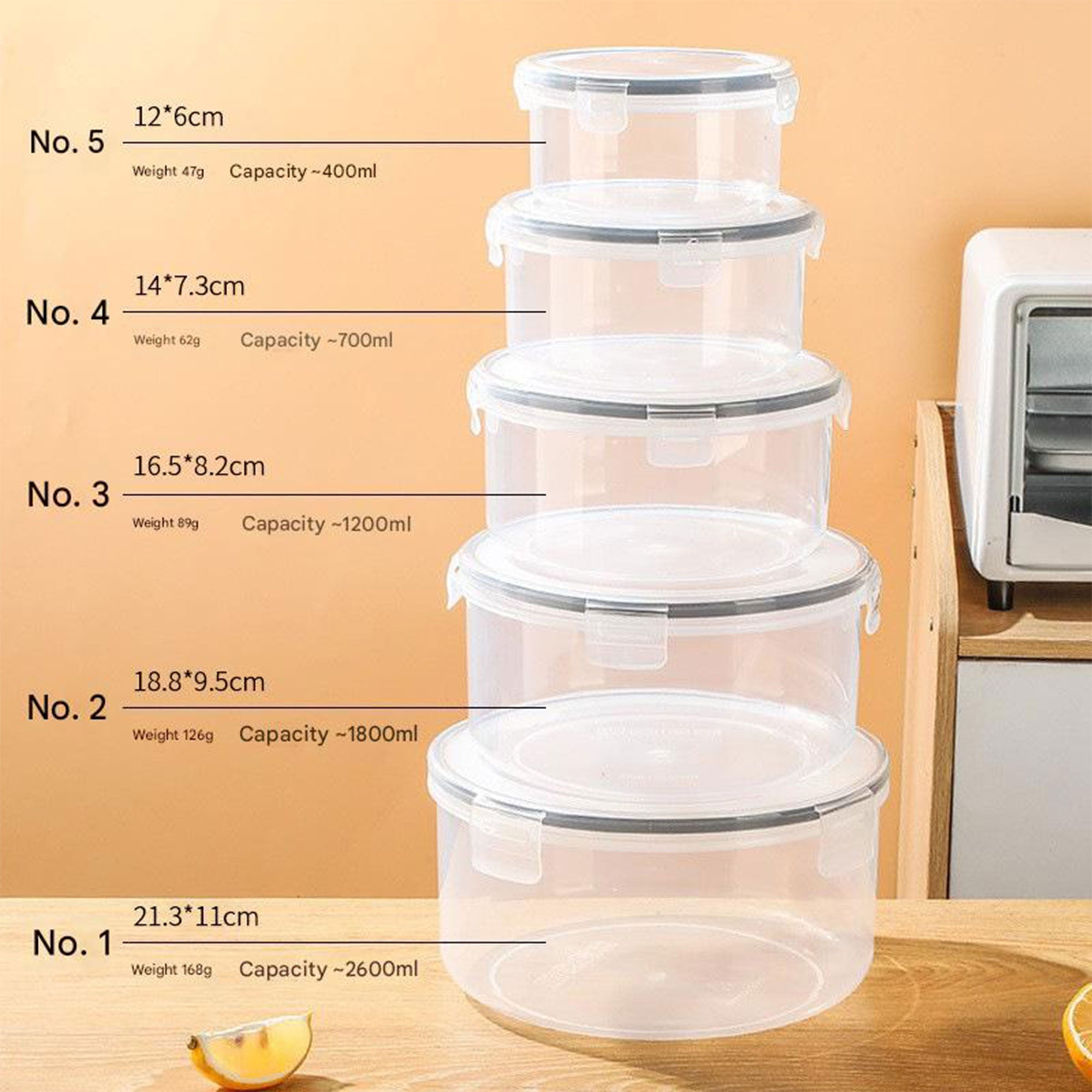 Round Transparent Refrigerator Crisper