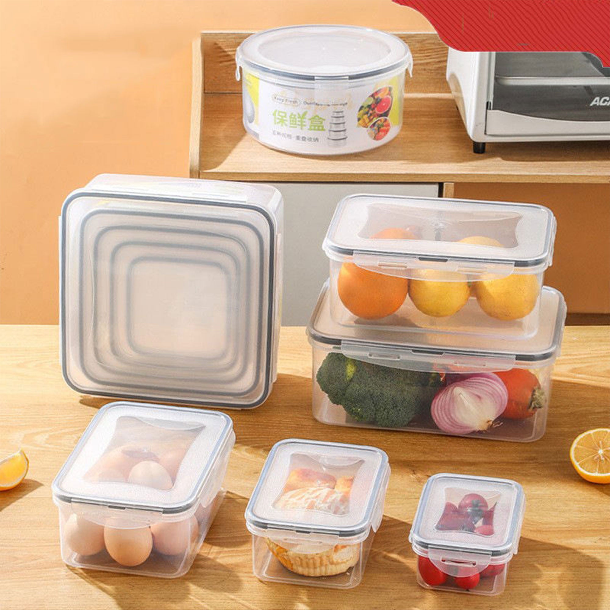Round Transparent Refrigerator Crisper