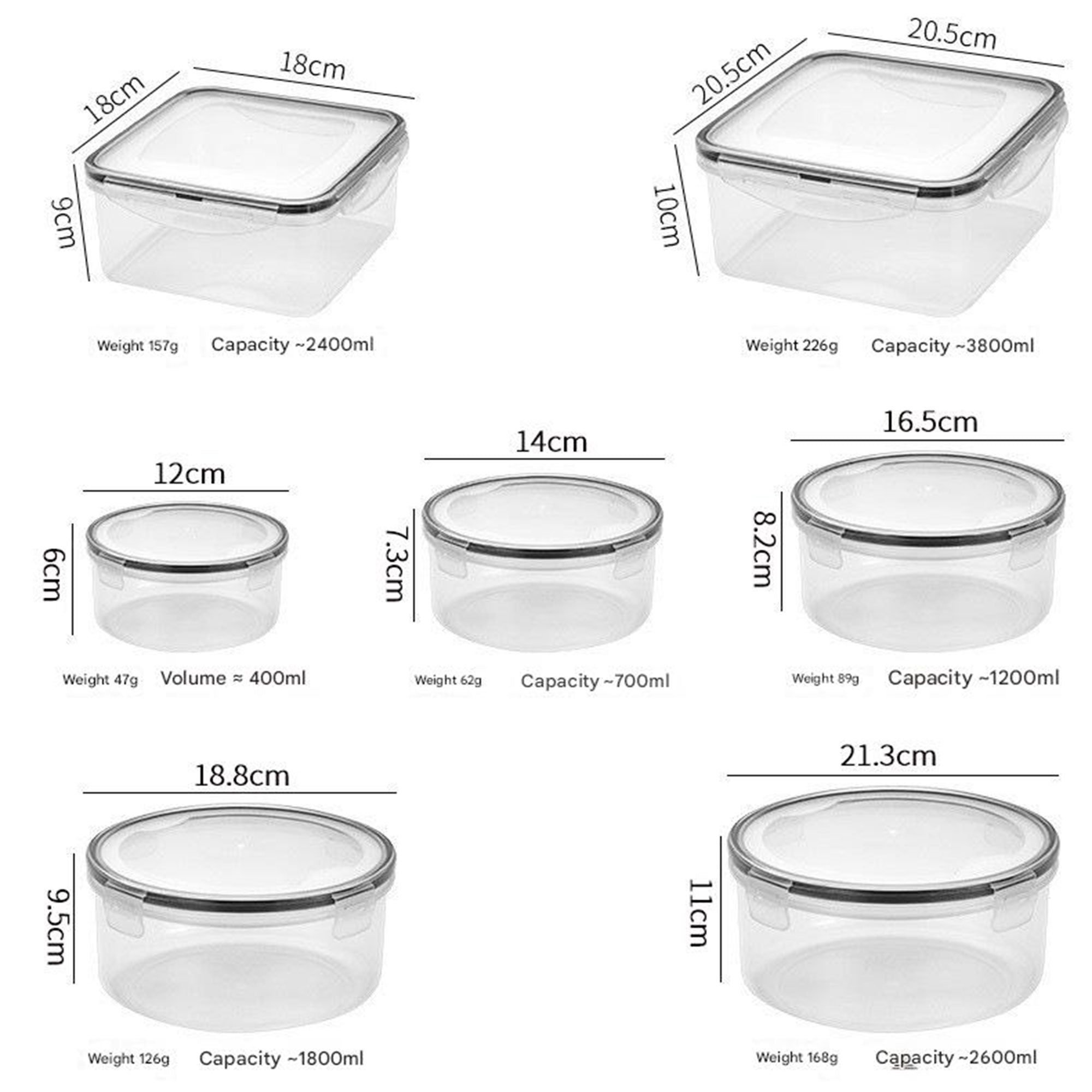Round Transparent Refrigerator Crisper
