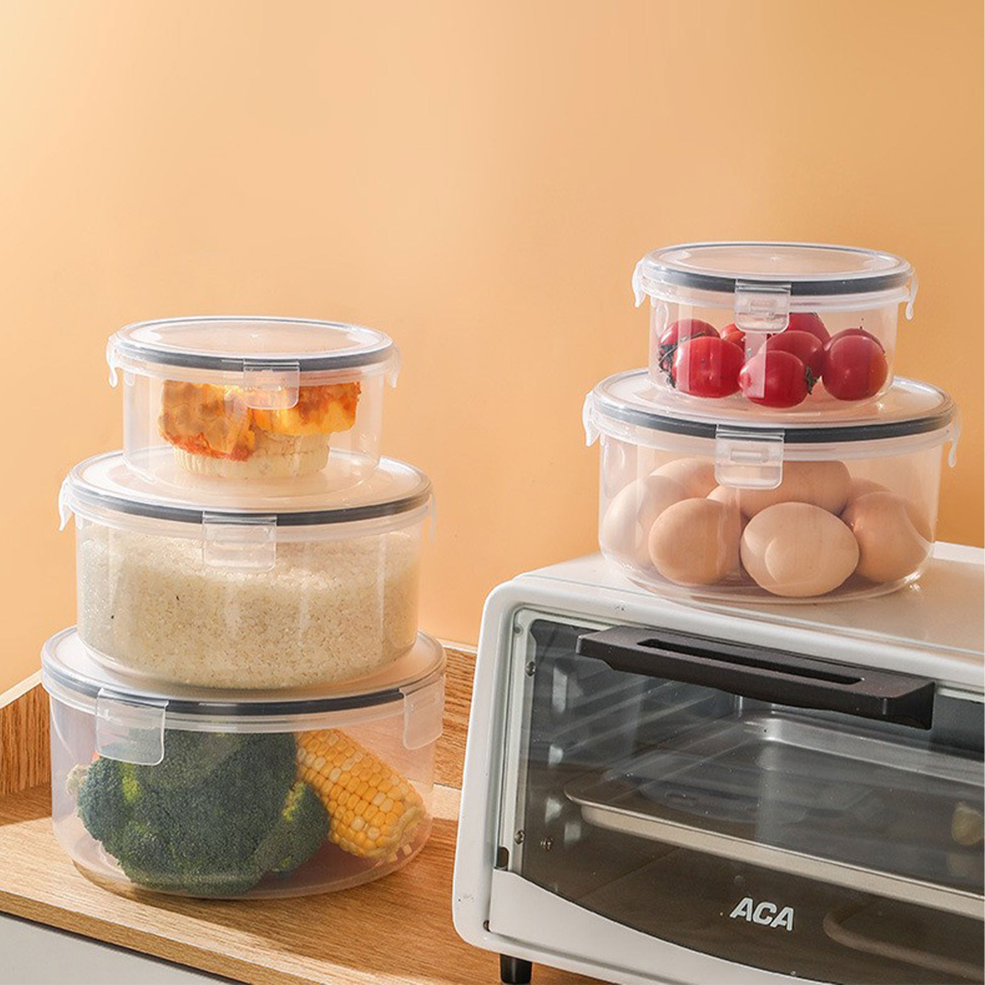 Round Transparent Refrigerator Crisper