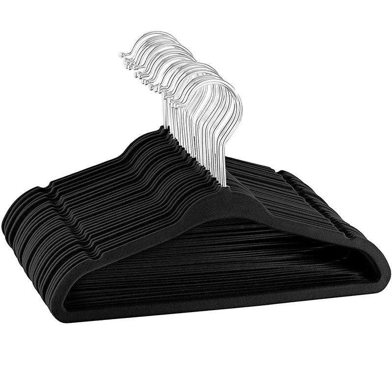 10pcs/Lot Hanger Clothing Store Coat 30cm/ 42cm Velvet Clothes Hangers Hooks  Adult/Child Clothes Hangers Rack Dress Hook Black