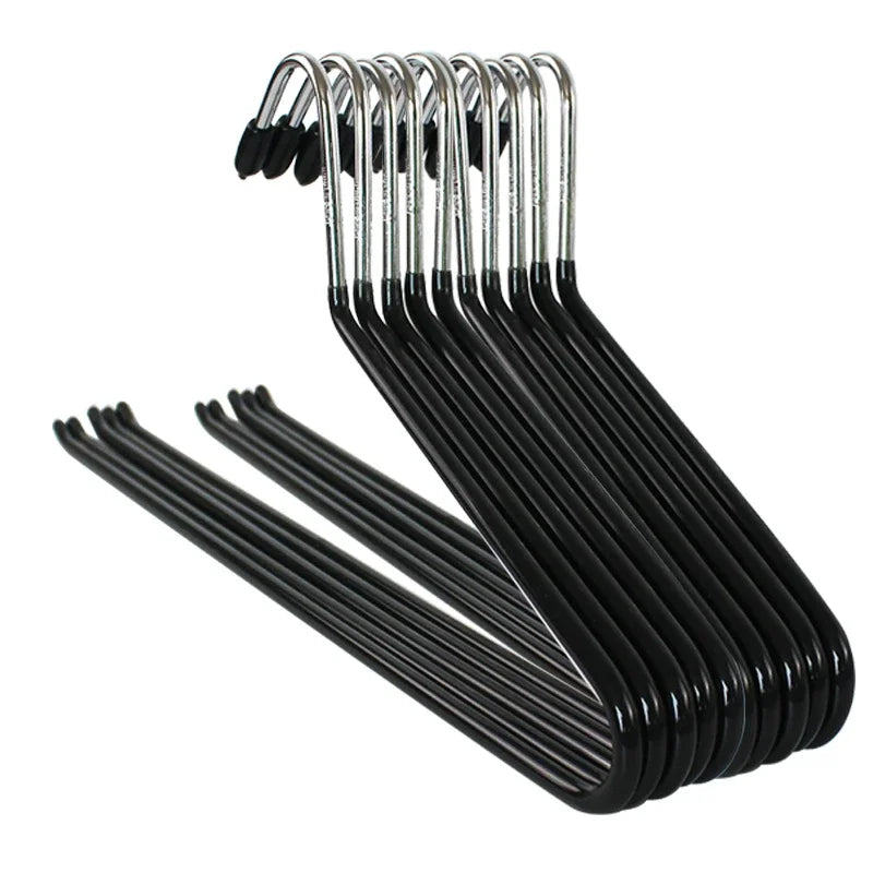 10/20Pcs Non-Slip Metal Shirt Trouser Hook Hanger Coat Hanger Clothes Rack Open Ended Pant Easy Slide Wardrobe Organzier