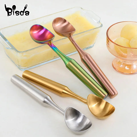 Stainless Steel Ice Cream Scoops, Ice Cream Digger, Non-Stick Fruit Ice Ball Maker, Watermelon Ice Cream Tool, 1 Pc, 2Pcs