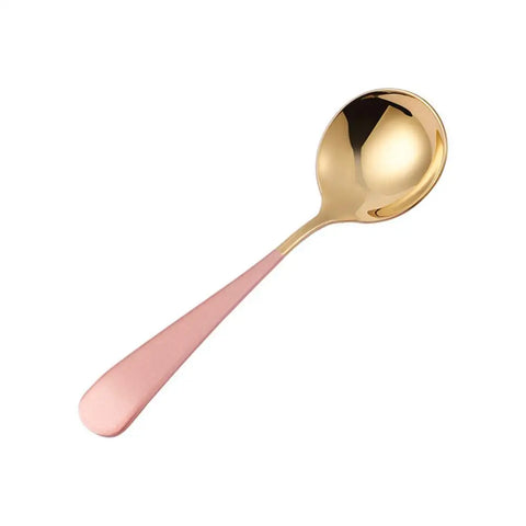 304 Stainless Steel Round Head Dessert Spoon Small Round Coffee Dessert Spoon Kitchen Accessories Soup Spoon Stir Coffee Spoon