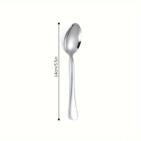 10-piece stainless steel coffee spoon, dessert spoon, mirror polished, machine washable, suitable for ,restaurant, dessert shop