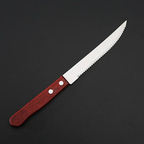 1-20 Pcs Stainless Steel Steak Knife  Wooden Handle Dinner Sharp Steak Knife Knives Set Restaurant Table Knives Dinnerware Set