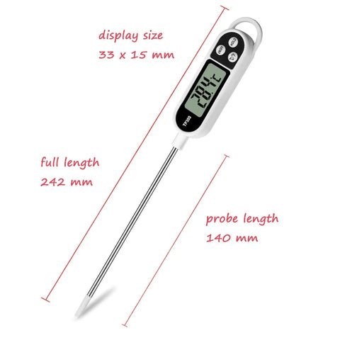 Digital Instant Read Meat Thermometer Kitchen Cooking Food Candy Thermometer for Oil Deep Fry BBQ Grill Baking Thermometer