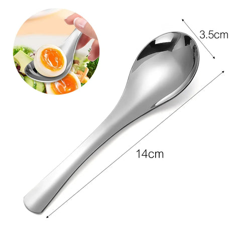 6/1Pcs Stainless Steel Spoon Thicken Soup Spoons for Hot Pot Scoops Colander Home Multipurpose Kitchen Tableware Cooking Tools