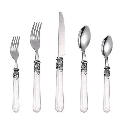 2024 New Stainless Steel Cutlery Flatware Set Wedding  Spoon Fork Knife  Dinnerware