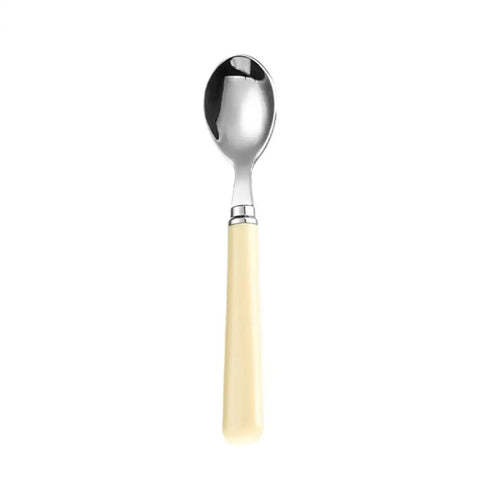 16.5cm Dinner Spoon Fork Fruit Puree Spoon Stainless Steel Coffee Stirring Square Round Soup Spoon Tool Home Kitchen Tableware