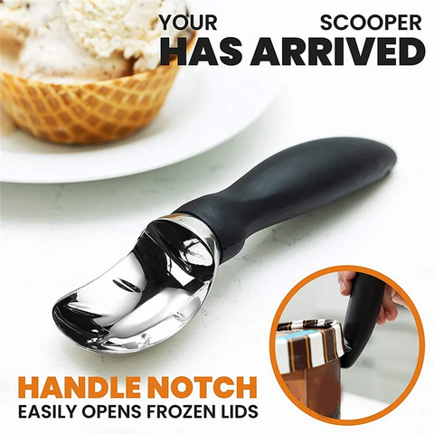 Ice Cream Scoop with Soft Grip Handle, Professional Heavy Duty Sturdy Scooper, Premium Kitchen Tool for Cookie Dough