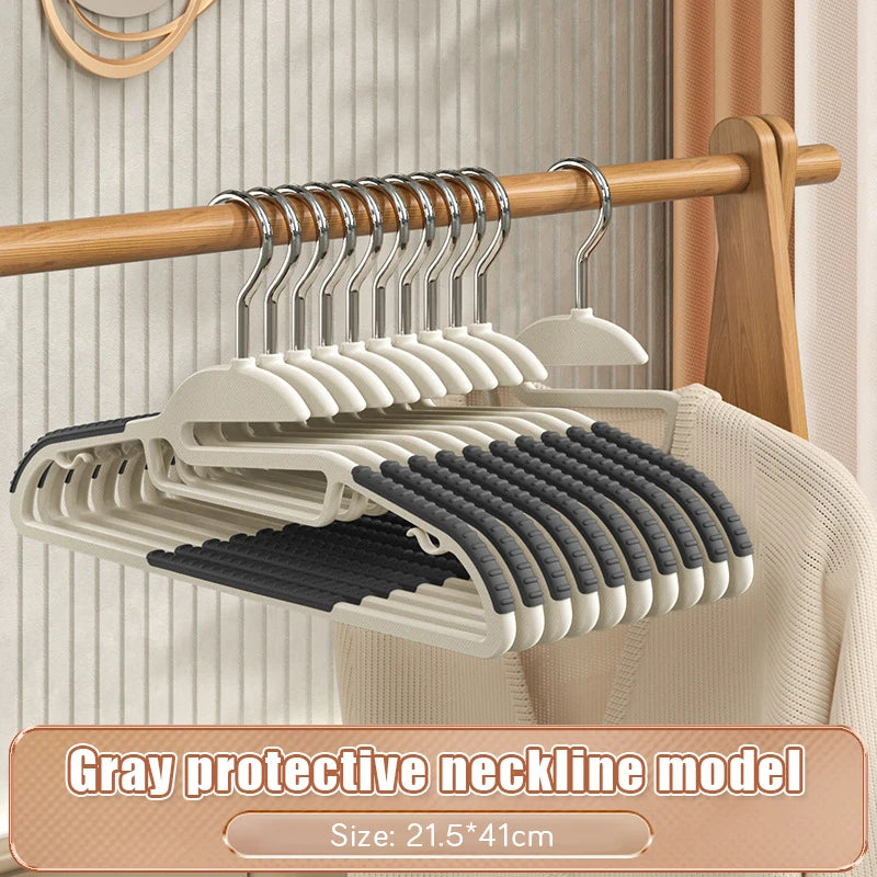 10/20pcs Multifunctional Clothes Hangers Rubber Anti-Slip Camisole Underwear Suit Organizers Rotin Dressing Storage Space Saving