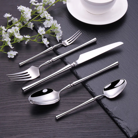 10/15/20/25/30Pcs Gold Tableware Dinnerware Stainless Steel Cutlery Set Sliver Knife Fork Spoon Set Kitchen Utensils Flateware