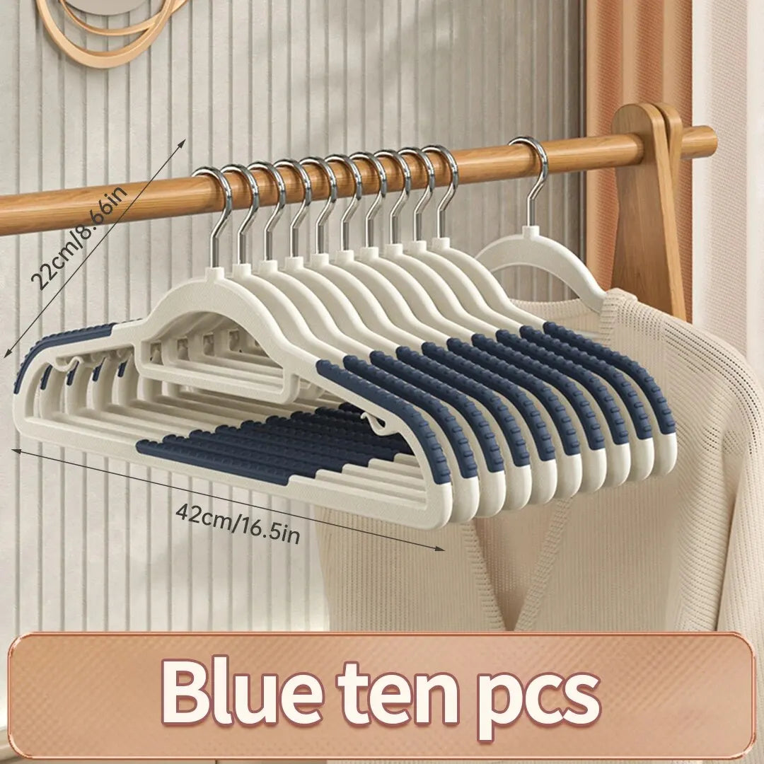 10PCS Clothes Hanging Household Hangers Non-slip Dormitory Bedroom Special Storage Clothes Hanging No Trace