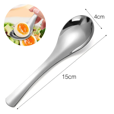 6/1Pcs Stainless Steel Spoon Thicken Soup Spoons for Hot Pot Scoops Colander Home Multipurpose Kitchen Tableware Cooking Tools