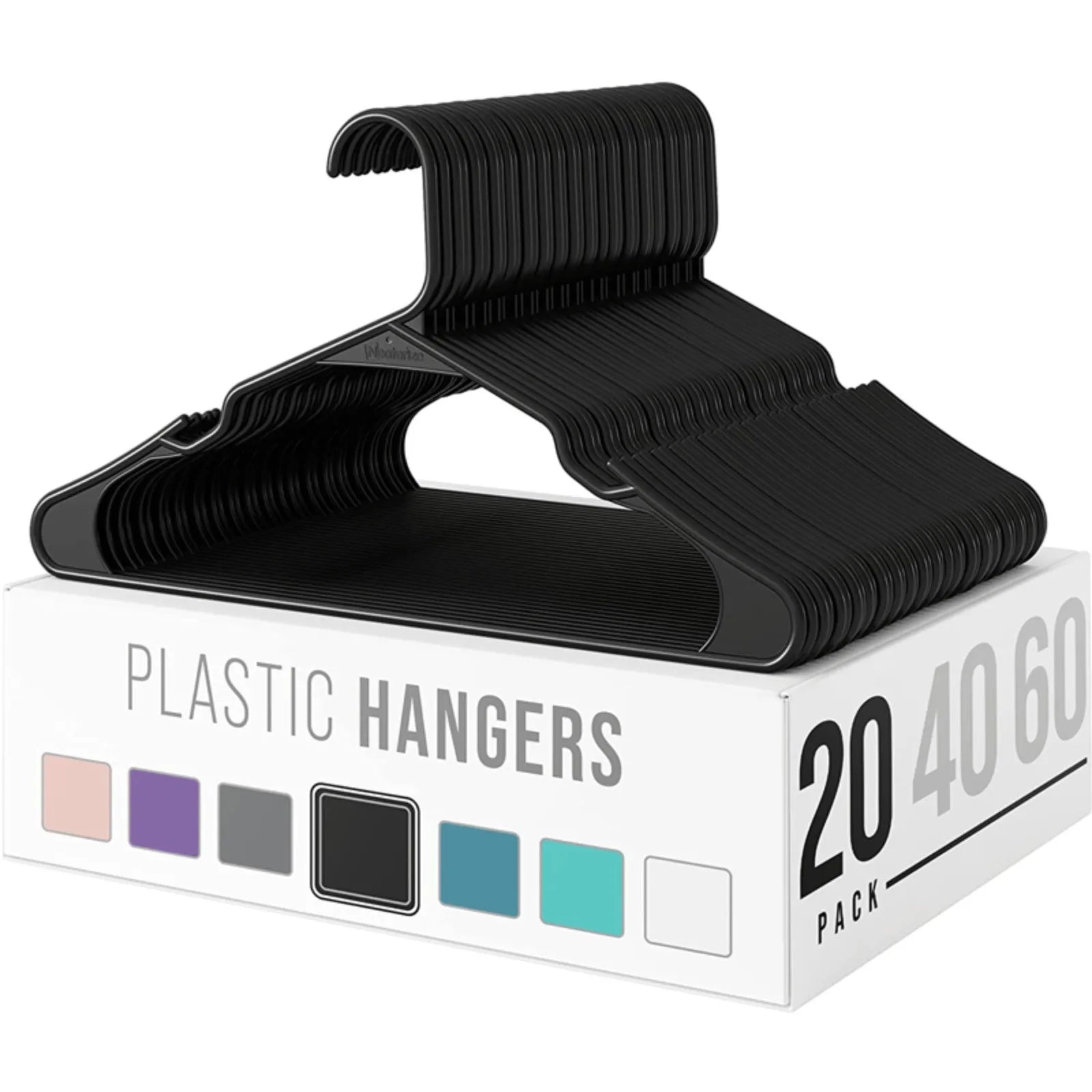 20pcs Clothes Hanger Hanger With Grooves For Airing Children Adult Plastic Thick Non-Slip Dip Plastic Coat Hanger For Clothes