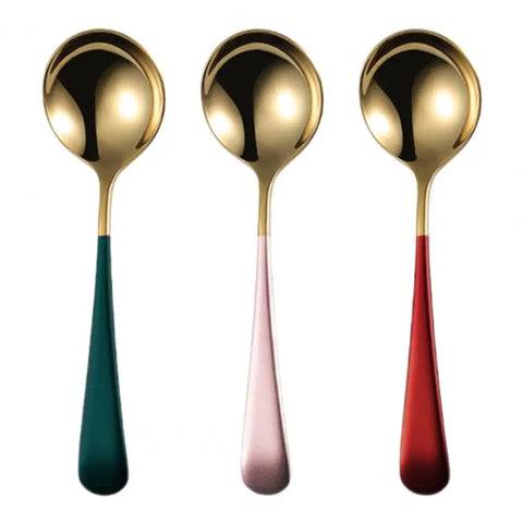 Stainless Steel Stirring Spoon Elegant Stainless Steel Dessert Spoons for Restaurants Home Kitchens Hotels Modern Design Smooth