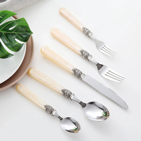 4pcs/set Dinnerware Set 304 Stainless Steel Steak Knife Fork Coffee Spoon Teaspoon Flatware Dishwasher Safe Kitchen Tablewar