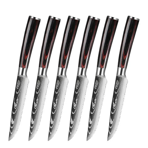 Stainless Steel Steak Knife Cut Meat Fruit Fish Vegetable Slicing Knife Dining Kitchen Chef Sushi Cooking Utility Knife