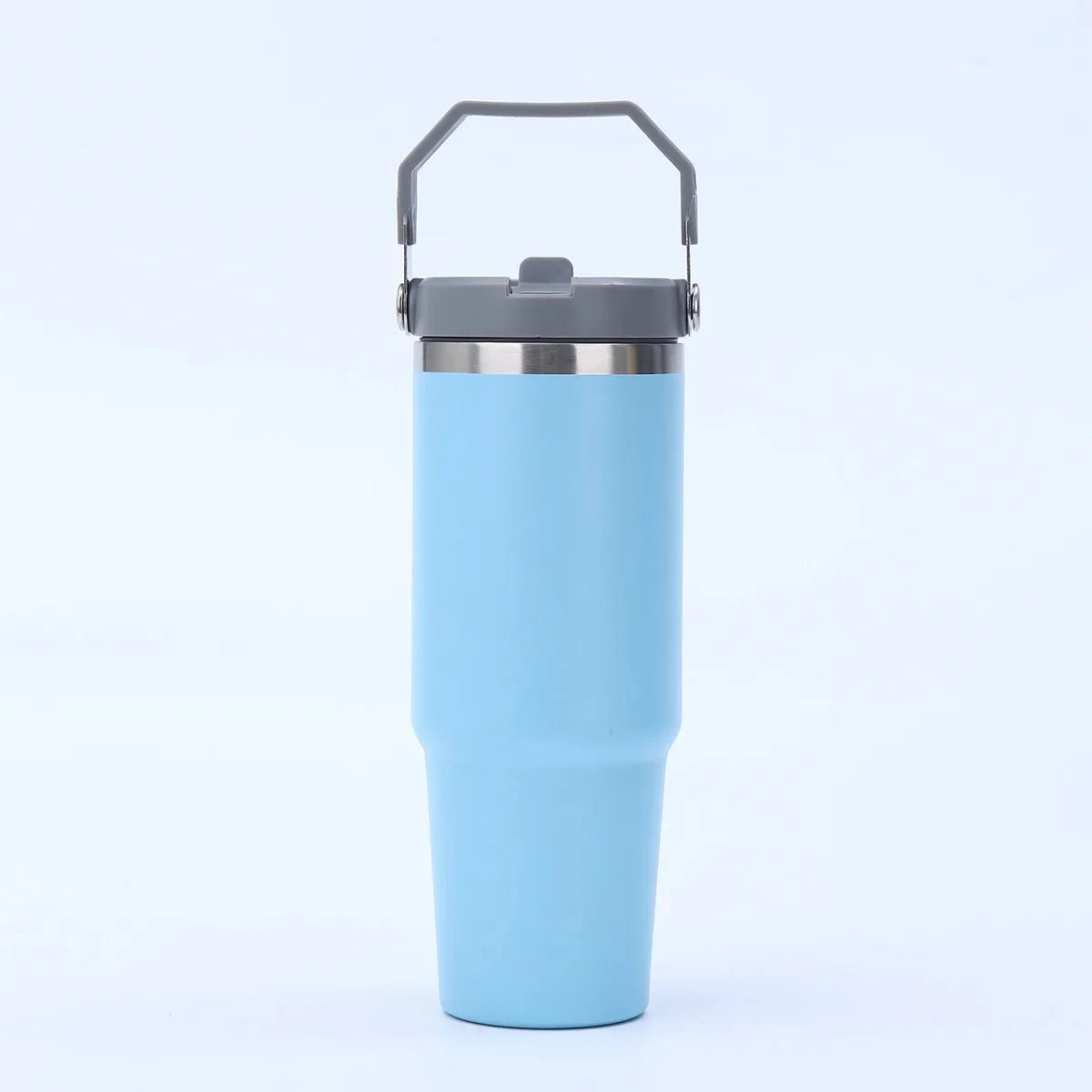Large Capacity Stainless Steel Vacuum Insulated Thermos with Straw Portable High Aesthetic Value Handheld Car Cup Ice King