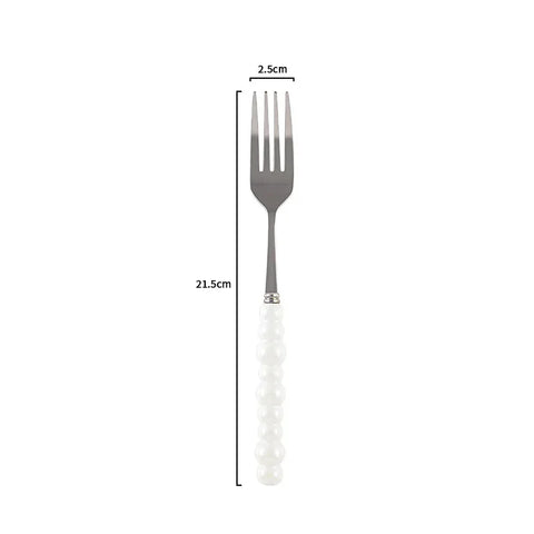 Ceramic Pearl Handle Cutlery Set  Knife Fork Spoon Creative Cute Soup Spoon Western Food Steak Knife Spoon and Fork Set