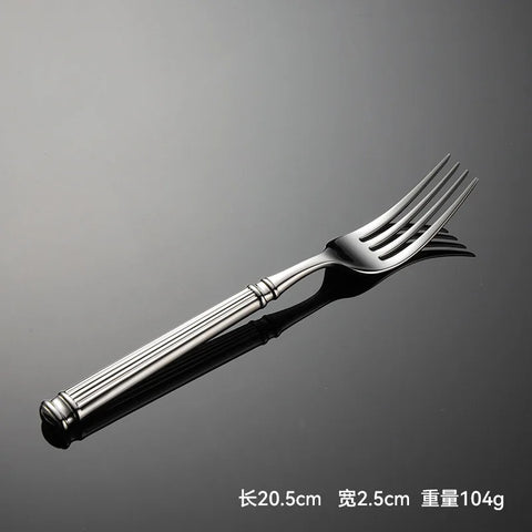 Roman Handle 304 Stainless Steel Cutlery Set Wedding Table Decoration Knife Fork Spoon Modern Kitchen Utensils Full Dishes Sets