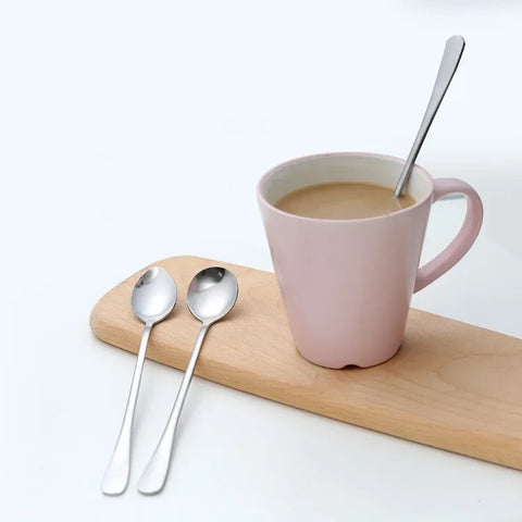 Long Handled Stainless Steel Coffee Spoon Ice Cream Dessert Tea Spoon for Picnic Kitchen Accessories