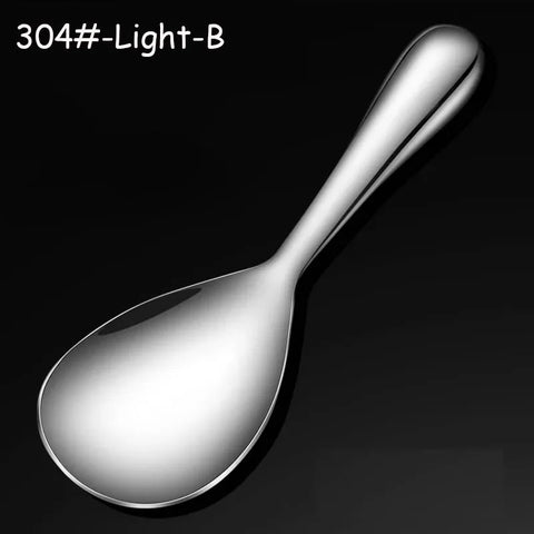 1Pc Large Capacity Rice Spoon Stainless Steel Thicken Long Handle Rice Serving Scoop Household Tableware Kitchen Cooking Utensil