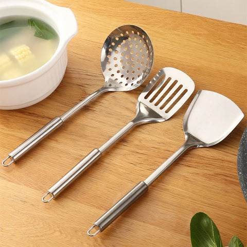 Stainless Steel Kitchen Cooking Utensil Cookware Colander Anti-scalding Handle Kitchen Accessories