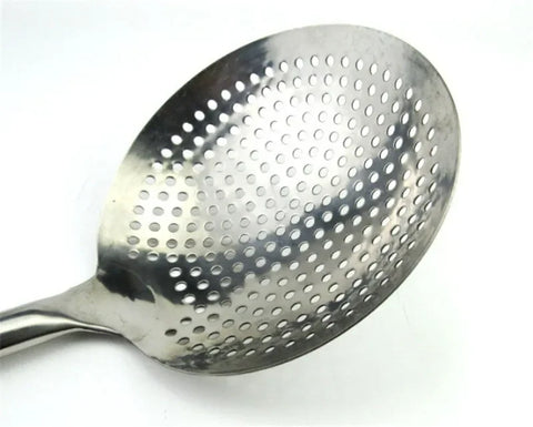 Oil Strainer Flour Sifter Colander Cooking wok long handle colander spoon cooker fried kitchen Large Big Mesh Strainer Cookware