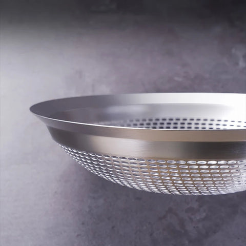 Stainless Steel Round Skimmer, Food Strainer Colander Sifer, Mesh Sieve Filter For Draining & Frying - Kitchen Tools