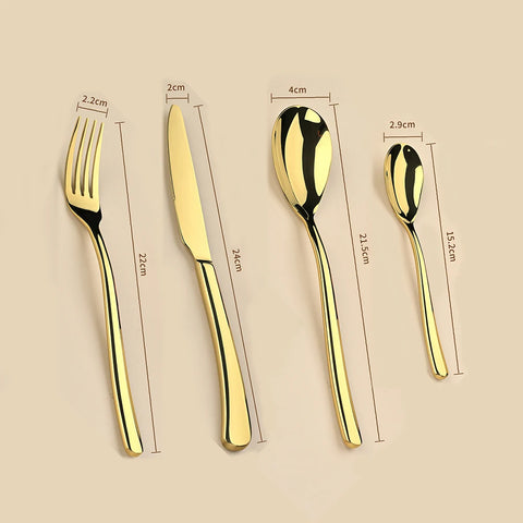 304 Stainless Steel Thickened Tableware Restaurant Steakhouse Western Grade Hotel Knife Fork and Spoon Set