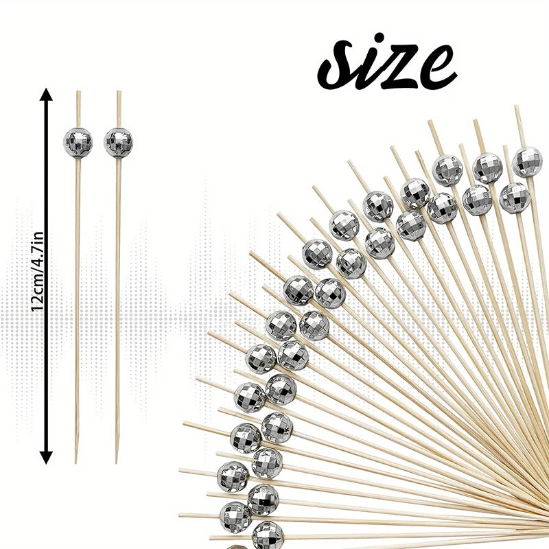 50Pcs Disposable Bamboo Food Fruit Toothpick Cute Bear Flamingo Buffet Cake Dessert Fork Stick for Wedding Birthday Party Decor