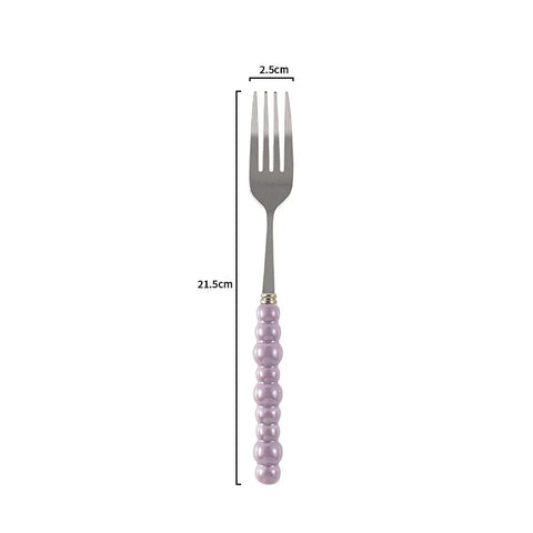 Ceramic Pearl Handle Cutlery Set  Knife Fork Spoon Creative Cute Soup Spoon Western Food Steak Knife Spoon and Fork Set