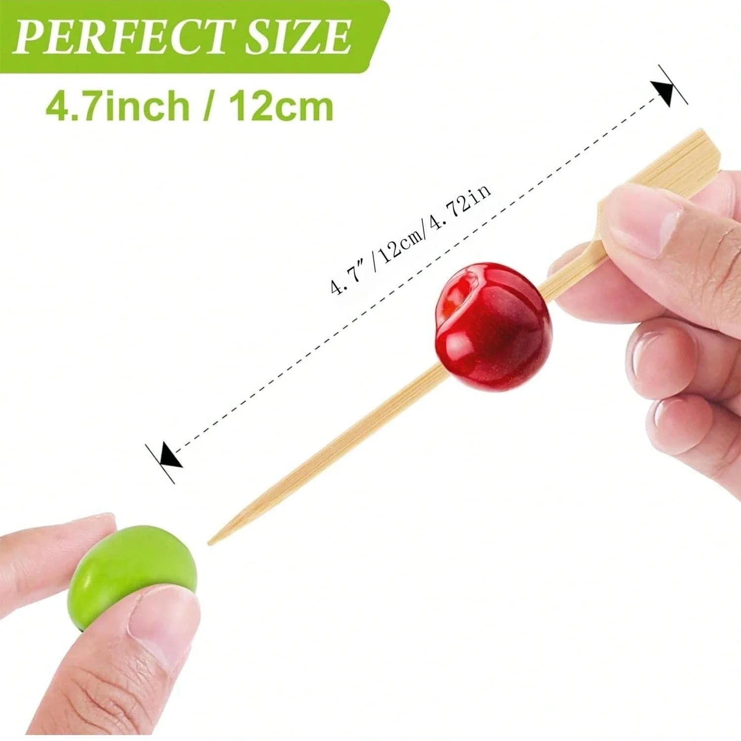 Cocktail Picks Bamboo Skewers For Appetizers, Paddle Wooden Skewers Fancy Flat Toothpicks Bamboo Sticks For Party Sandwich Fruit