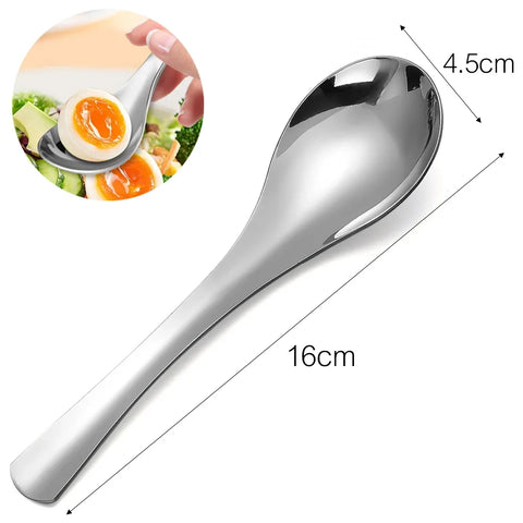 6/1Pcs Stainless Steel Spoon Thicken Soup Spoons for Hot Pot Scoops Colander Home Multipurpose Kitchen Tableware Cooking Tools