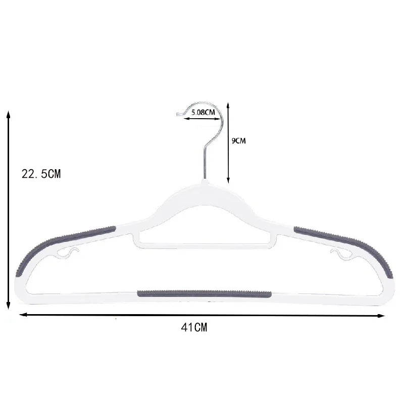20/10Pcs Adult Anti-Slip Clothes Hangers Household Wet and Dry Wardrobe Bedroom Dormitory Clothes Hanging No Trace Drying Rack