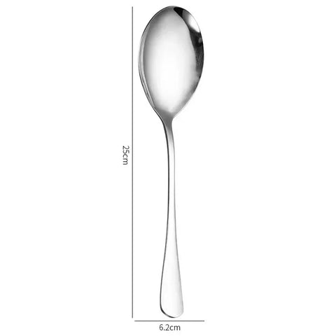 1Pc Large Capacity Rice Spoon Stainless Steel Thicken Long Handle Rice Serving Scoop Household Tableware Kitchen Cooking Utensil