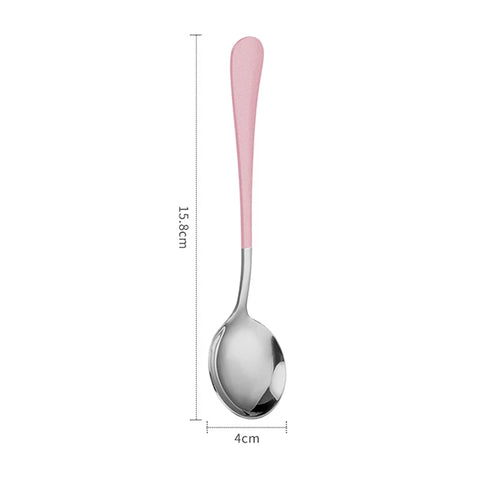 1Pc Stainless Steel Korean Spoon Household Kitchen Spoon Capacity Gold Silver Mirror Polished Cutlery Coffee Cutlery